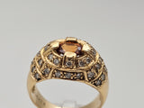 1.15CT. Spessartine Garnet Diamond Ring in 14kt Yellow Gold, Size 9