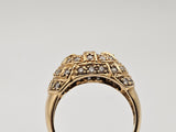 1.15CT. Spessartine Garnet Diamond Ring in 14kt Yellow Gold, Size 9