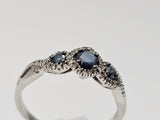 0.38CT. Caribbean Blue Diamond Ring in 14kt White Gold, Size 9.25