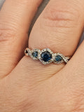 0.38CT. Caribbean Blue Diamond Ring in 14kt White Gold, Size 9.25