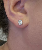0.72 CTW Diamond Stud Earrings in 14kt White Gold