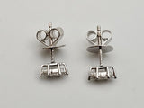 0.31 CTW Marquise Shaped Designer Cut Diamond Stud Earrings in 14kt White Gold