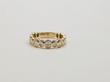0.72 CTW Oval Cut Diamond Band in 14kt Yellow Gold, Size 6.5