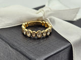 0.72 CTW Oval Cut Diamond Band in 14kt Yellow Gold, Size 6.5