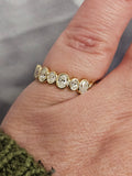 0.72 CTW Oval Cut Diamond Band in 14kt Yellow Gold, Size 6.5