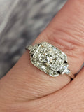 0.60 CTW Diamond Engagement Ring in Platinum, Size 8