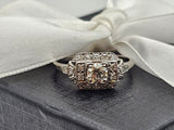0.60 CTW Diamond Engagement Ring in Platinum, Size 8