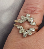 0.45 CTW Diamond Solitaire Enhancer Wrap Jacket in 14kt Yellow and White Gold, Size 7.75