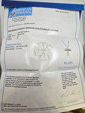 0.50 CTW Diamond Cross Pendant Necklace in 14kt White Gold