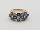 2.20 CTW Sapphire and Diamond Ring in 14kt Yellow Gold, Size 6