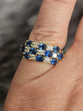 2.20 CTW Sapphire and Diamond Ring in 14kt Yellow Gold, Size 6