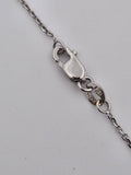 Aquamarine and Diamond Filigree Brooch Pendant Necklace in 14kt White Gold