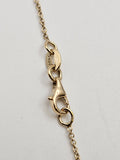 Green Sapphire and Diamond Pendant Necklace in 14k Yellow Gold