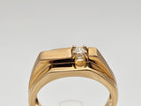 0.16 CTW Diamond Band in 14k Yellow Gold, Size 11