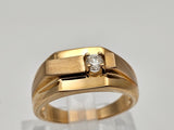 0.16 CTW Diamond Band in 14k Yellow Gold, Size 11