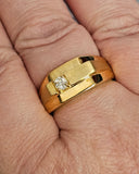 0.16 CTW Diamond Band in 14k Yellow Gold, Size 11