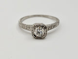 0.41CT. Old European Cut Diamond Solitaire Engagement Ring, Size 7