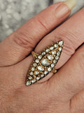 1.30 CTW Rose Cut Daimond Ring in 8.4k Rose Gold, Size 8.25