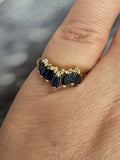 1.05 CTW Sapphire and Diamond Ring in 14kt Yellow Gold, Size 6.5
