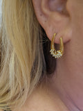 0.30 CTW Diamond Cluster Earrings in 14k Yellow Gold
