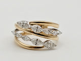 1.02 CTW Marquise Cut Diamond Ring in 14kt Yellow and White Gold, Size 6.75