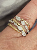 1.02 CTW Marquise Cut Diamond Ring in 14kt Yellow and White Gold, Size 6.75