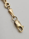 Two Tone Textured Link Bracelet in 14kt Gold