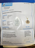 Sapphire and Diamond Spray Necklace in 14k Yellow Gold