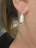 Sterling Silver Graduated Concave Hoop Earrings