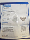 1.04 CTW Diamond Halo Engagement Ring in 14k White Gold, Size 6.25