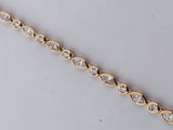 14K Gold Round & Marquise Diamond Bracelet - 1.51ct