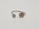 0.27 CTW Diamond Toi et Moi Ring in 18k Gold, Size 6.75