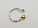 0.27 CTW Diamond Toi et Moi Ring in 18k Gold, Size 6.75