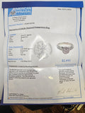 0.64 CTW Diamond Halo Engagement Ring in 14k White Gold, Size 7