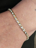 0.90 CTW Diamond Bracelet in 14k Yellow Gold