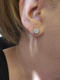 0.32 CTW Diamond Cluster Earrings in 14k White Gold