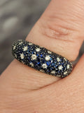 Sapphire and Diamond Ring in 18k White Gold, Size 7