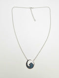 Sterling Silver Ocean Wave Necklace