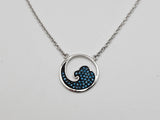 Sterling Silver Ocean Wave Necklace