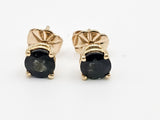 1.20 CTW Sapphire Stud Earrings in 14k Yellow Gold