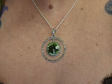 Sterlling Silver Chrome Chalcedony Necklace