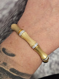 1.72 CTW Diamond Bamboo Bracelet in 20k Yellow Gold