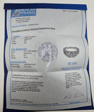 1.31 CTW 3 Stone Diamond Engagement Ring in 14k White Gold, Size 6.5