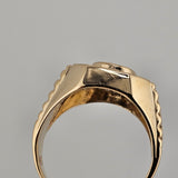 1.88ct Blue Sapphire and Diamond Ring in 14k Yellow Gold, Size 10.25