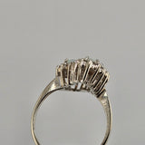 Marquise Opal and Diamond Ring in 14k White Gold, Size 5.75