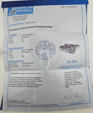 0.68 CTW Round and Emerald Cut Diamond Ring in 14k White Gold, Size 6.75
