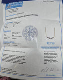 2.16 CTW Emerald Cut Sapphire Diamond Necklace in 14k Yellow Gold