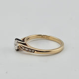 0.48 CTW Round Cut Diamond Engagement Ring in 14k Yellow Gold, Size 7