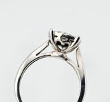 0.50 CTW Diamond Cluster Ring 14k White Gold, Size 4.75