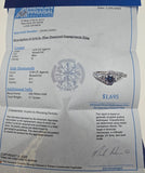 0.37CT. Round Cut Blue Diamond Engagement Ring 10k White Gold, Size 4.75